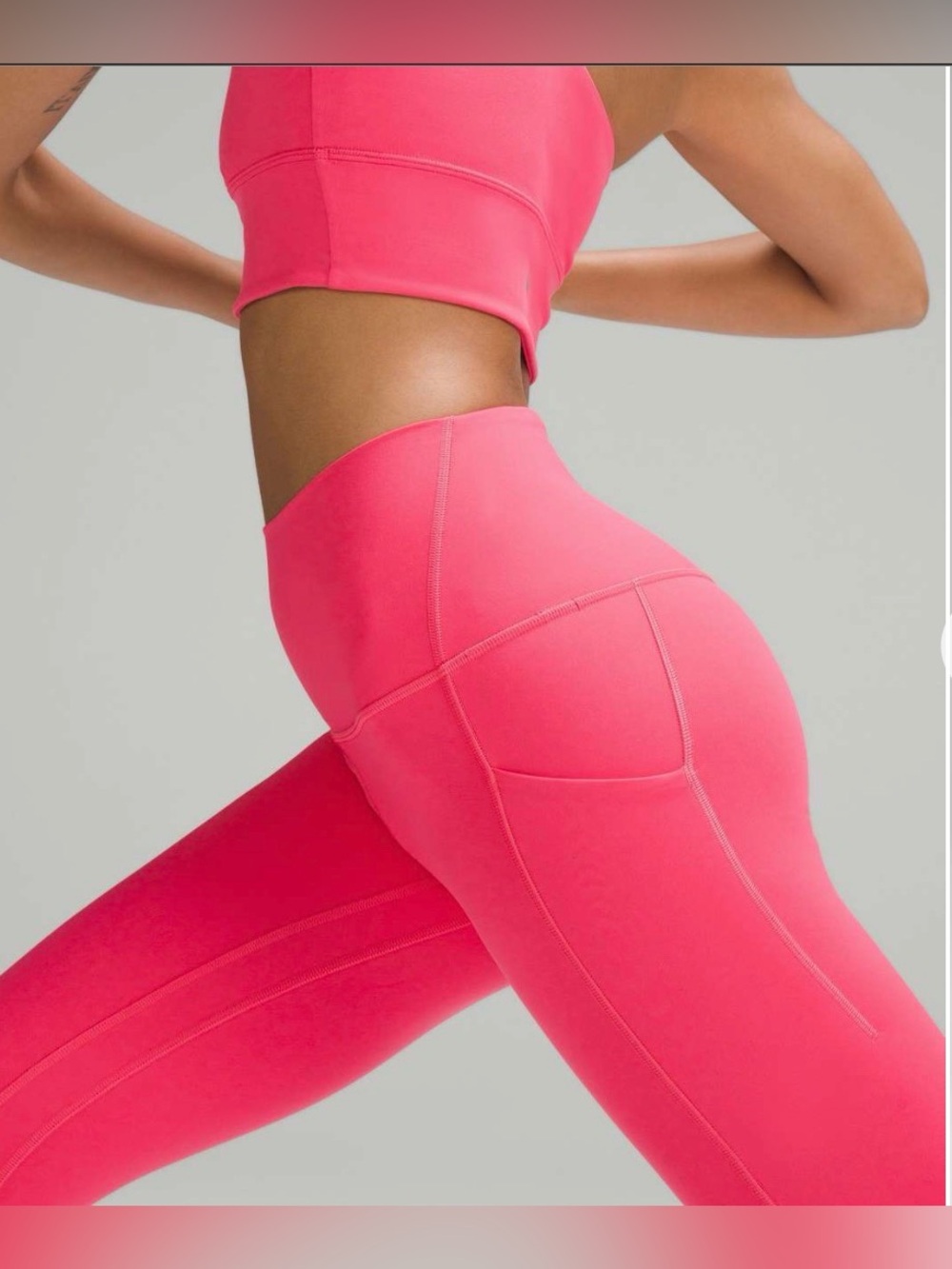 Lululemon Align High-Rise Pant with Pockets 25" Lip Gloss Size 4 double lined